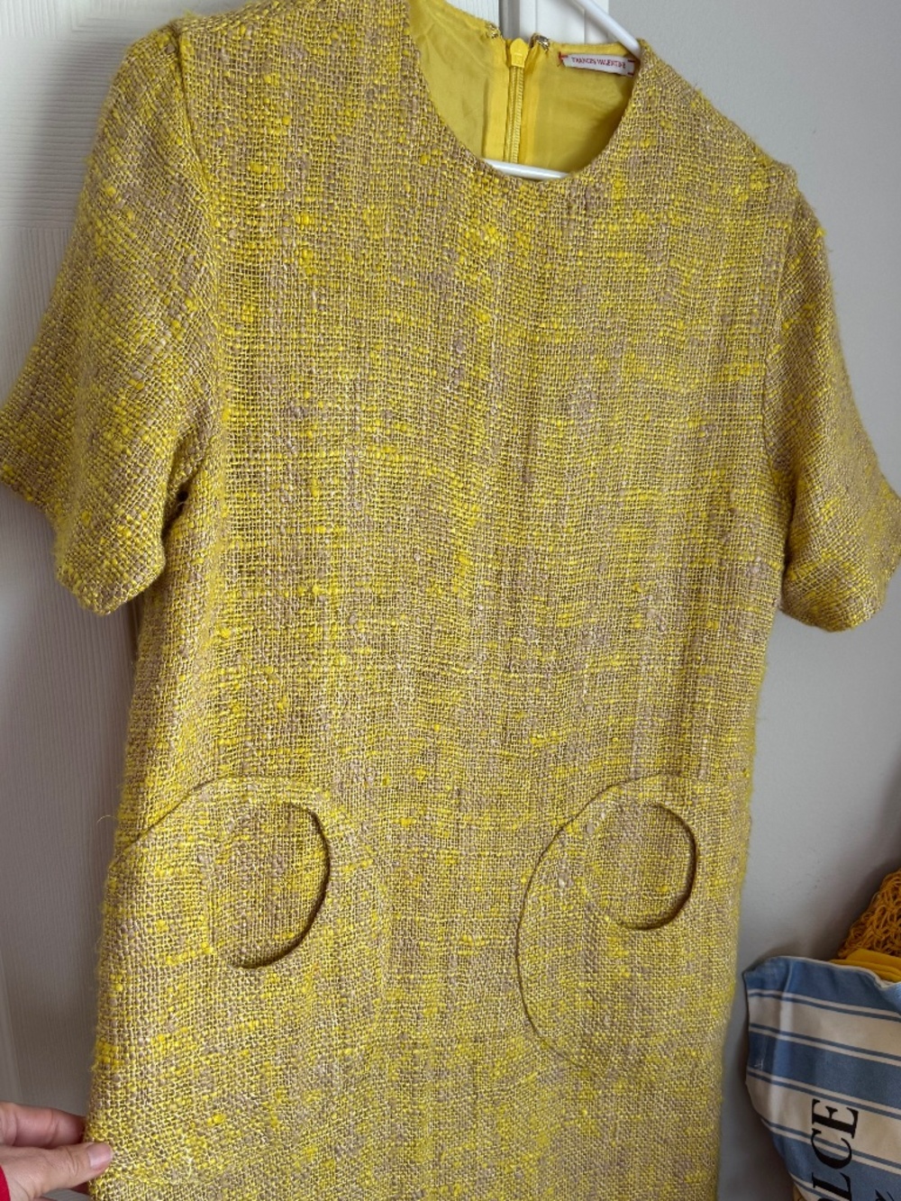 NEW (NWOT) FRANCES VALENTINE MOD DRESS IN AN OPEN WEAVE TEXTURE